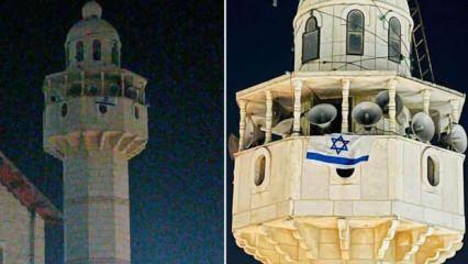 Bu utanç bize yeter: Cami minaresine İsrail bayrağı çektiler