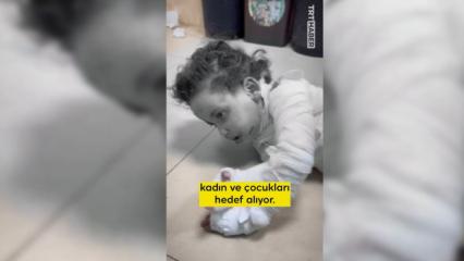 Bebek katili İsrail'in vurduğu Gazze'den gelen iki görüntü yürekleri parçaladı!
