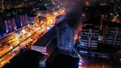 Bursa'da 10 katlı binada korkutan yangın!