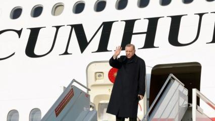 Cumhurbaşkanı Erdoğan, Suudi Arabistan'a ulaştı