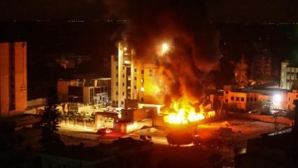 İsrail Gazze'de çocuk hastanesini bombaladı