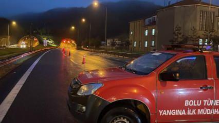 Anadolu Otoyolu Bolu Dağı Tüneli İstanbul yönü heyelan riski nedeniyle kapatıldı