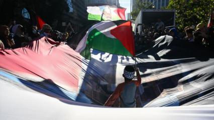 Filistin'e destek yürüyüşü! Bir tepki de San Francisco'dan