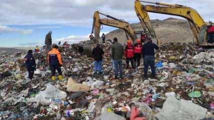 Kaybolan işçi tonlarca çöpün altında bulundu