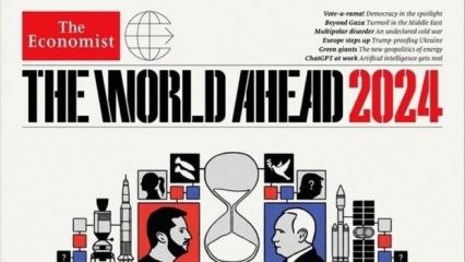 The Economist sırlarla dolu 2024 kapağını yayınladı: Komplo teorileri havada uçuşuyor