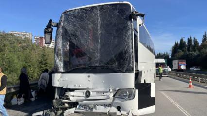 Anadolu Otoyolu'nda otobüs TIR'a çarptı