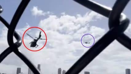 Avustralya'da feci kaza! Helikopterler havada çarpıştıkları an kameralara böyle yansıdı...