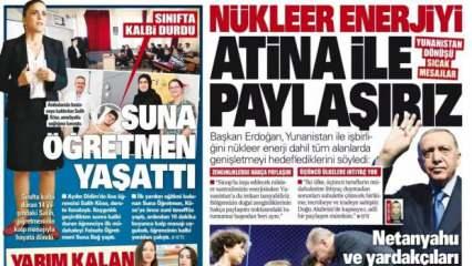 Erdoğan'dan Yunanistan'a nükleer mesaj - Gazete manşetleri