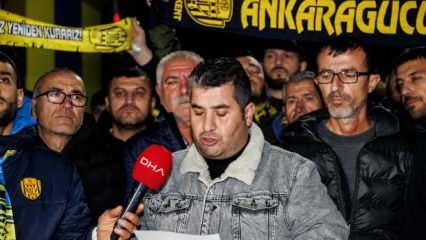 Ankarag&uuml;c&uuml; taraftarlarından Faruk Koca'ya destek