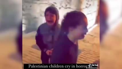 İşgalci İsrail zulmü! Küçük kızın çığlıkları arasında babasını gözaltına aldılar