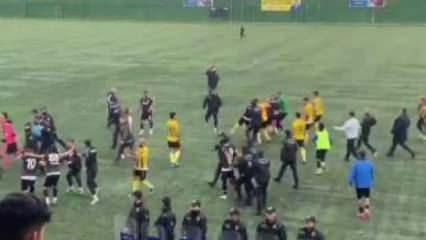 Trabzon'da Bölgesel Amatör Lig maçında kavga