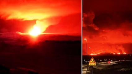 İzlanda'da yanardağ patladı! Binlerce deprem olmuştu!