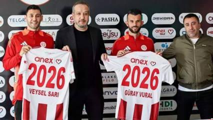 Antalyaspor'da Veysel Sarı ve Güray Vural'ın sözleşmeö imzaladı