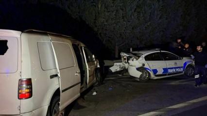 Düzensiz göçmenleri taşıyan araç polisten kaçarken kaza yaptı: 18 yaralı