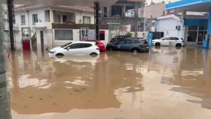 İzmir'de sağanak yağış! Dere taşkınları yaşandı...