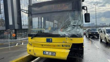 İETT otobüsü kaza yaptı: 2 yaralı