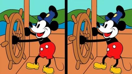 Mickey Mouse’a ait iki görsel arasındaki 3 farkı bulabilir misin? Üçüncü farkı sadece dikkat konusunda uzman olanlar bulabiliyor