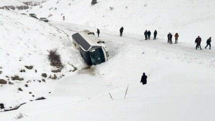 Sivas'ta otobüs kazası