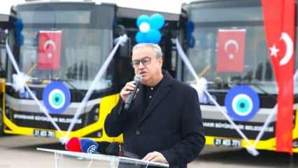 Diyarbakır'da 10 otobüs törenle hizmete alındı