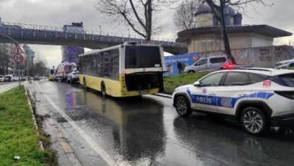 İETT otobüsü alt geçit duvarına çarptı: Yaralılar var