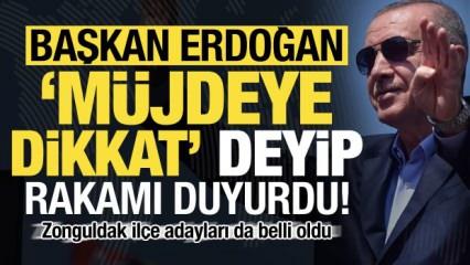 Başkan Erdoğan'dan son dakika açıklamaları! 'Müjdeye dikkat' deyip rakamı duyurdu...
