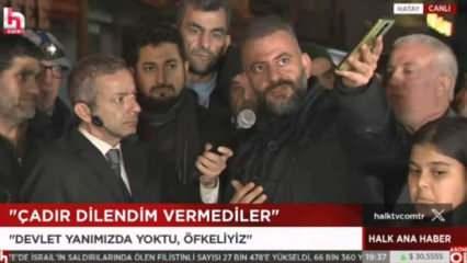 Canlı yayında depremzedelerden Halk TV'ye soğuk duş... 