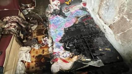 Burdur’da elektrikli battaniye evi yaktı
