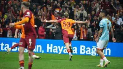 Galatasaray iki golle zirveye yerleşti