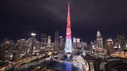 Burj Khalifa’ya Türk Bayrağı yansıtıldı