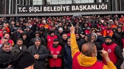 CHP'li Şişli Belediyesi'nde 'zam' eylemi: İşçiler isyan etti!