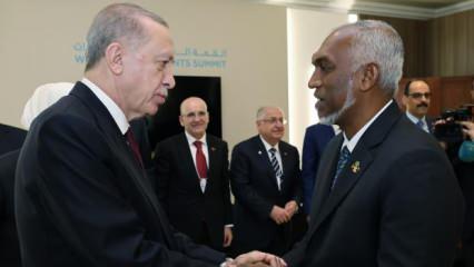 Cumhurbaşkanı Erdoğan, Maldivler Devlet Başkanı Muizzu ile görüştü