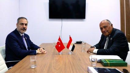 Dışişleri Bakanı Hakan Fidan'dan Mısırlı mevkidaşı Şukri ile Gazze görüşmesi