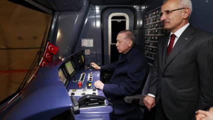 İstanbul'a yeni metro hattı! Test sürüşünü Başkan Erdoğan yaptı