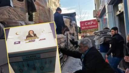 Safranbolu'da yardım kolisi oyunu! Depremzedeler için topladılar, seçim için dağıtıyorlar