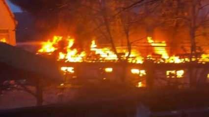 Zonguldak'ta tekstil atölyesinde korkutan yangın