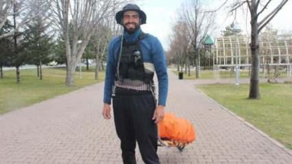 4 bin 500 kilometre yürüyen Mohamed’in hedefi ‘Kabe’