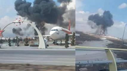Konya'da askeri uçağın düşüş anının görüntüleri