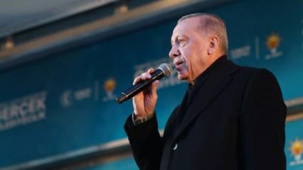 Erzurum mitinginde duygusal anlar... Erdoğan: Ne olur ağlama! 