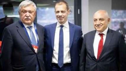 Mehmet Büyükekşi, UEFA başkanı Ceferin ile bir araya geldi