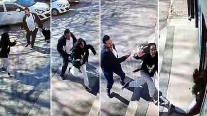 Sokakta akılalmaz olay! Koşarak kız çocuğunun sırtına vurdu, yere düşürdü!