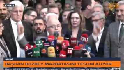 Bursa'da Mustafa Bozbey’in mazbata töreninde tepki çeken anlar!