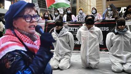New York'ta Filistin'e destek gösterisi: Ünlü aktris de katıldı