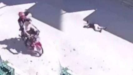 İzmir'de motosiklet sürücüsü çocuğa çarpıp kaçtı
