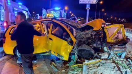 İzmir'deki ticari taksi kazasında ölü sayısı 2'ye yükseldi