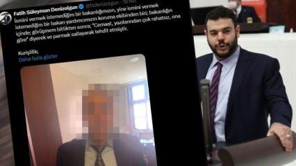 S&uuml;leymancıların hedefindeki Denizolgun kendisini bakanlıkta tehdit eden kişiyi ifşa etti!