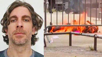 Trump'ın yargılandığı mahkemenin önünde kendini yaktı