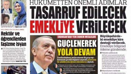 Cumhurbaşkanı Erdoğan: Mesajı aldık, değişimi yapacağız - Gazete manşetleri