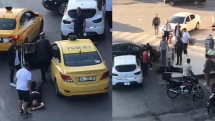 Ataşehir'de ortalığı birbirine katan alkollü şahsa meydan dayağı
