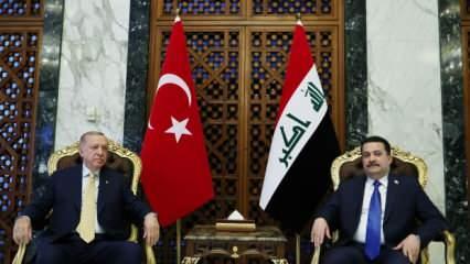 Cumhurbaşkanı Erdoğan 12 yıl sonra Irak'ta resmi törenle karşıladı