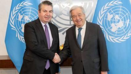 Washington Büyükelçisi Sedat Önal'dan BM Genel Sekreteri Guterres'e veda ziyareti